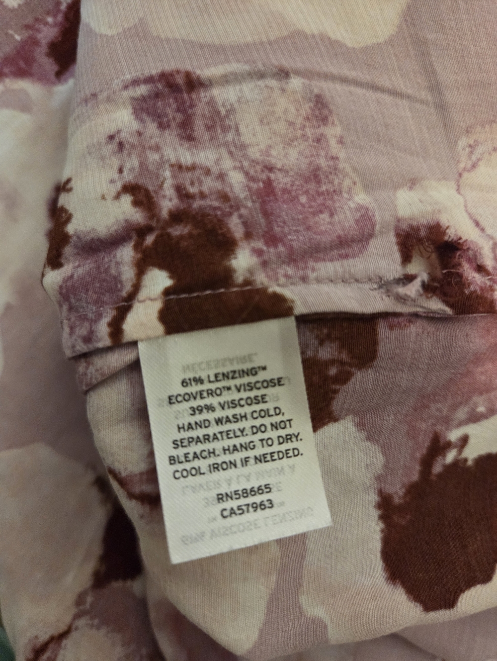 Nordstrom Signature Blouse Pink Mauve Floral NWT $169 Long Sleeve L - Picture 7 of 7